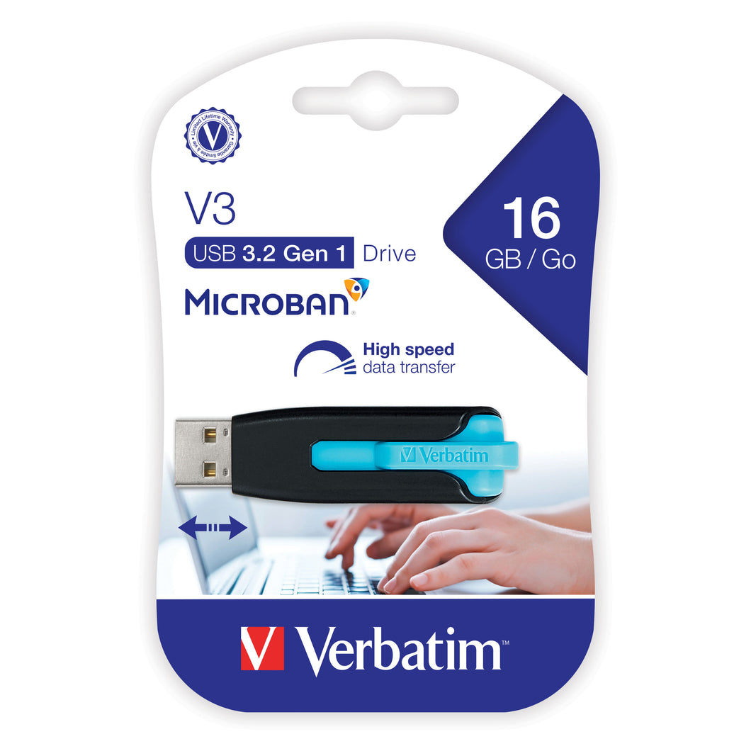 16GB Sng V3 Usb 3.0 Black-Blue