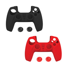 Cargar imagen en el visor de la galería, Protective Covers For Use With Playstation®5 Dualsense™ Wireless Controllers – 2Pk – Black, Red
