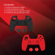 Cargar imagen en el visor de la galería, Protective Covers For Use With Playstation®5 Dualsense™ Wireless Controllers – 2Pk – Black, Red
