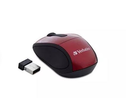 Wireless Mini Travel Mouse (Red) 6 Ea