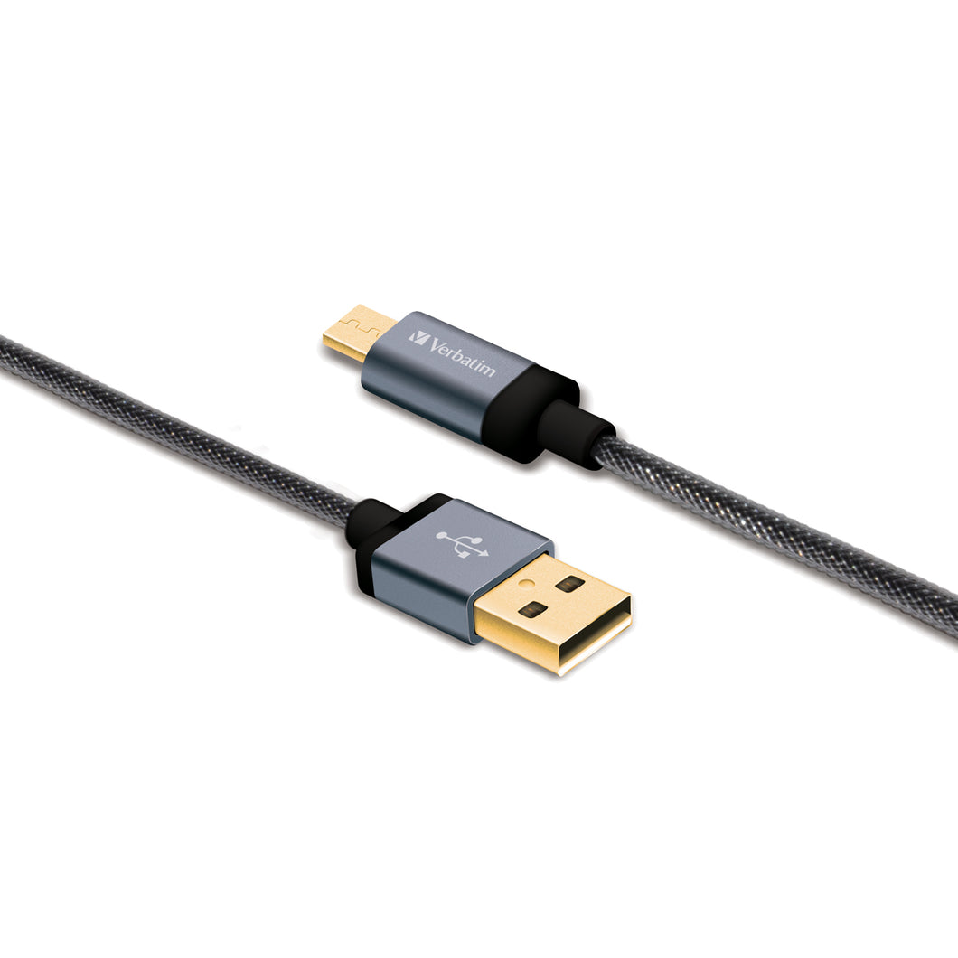 MICRO USB (BRAIDED 120CM) - BLACK