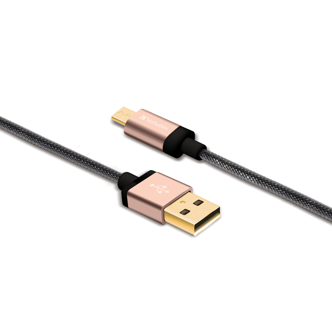 MICRO USB (BRAIDED 120 CM) -CHAMPAGNE