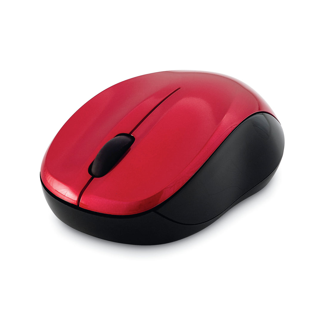 Silent Wireless Blue Led Mouse Red