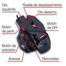 Cargar imagen en el visor de la galería, The Authentic R.A.T. 4+ Gaming Mouse Blk
