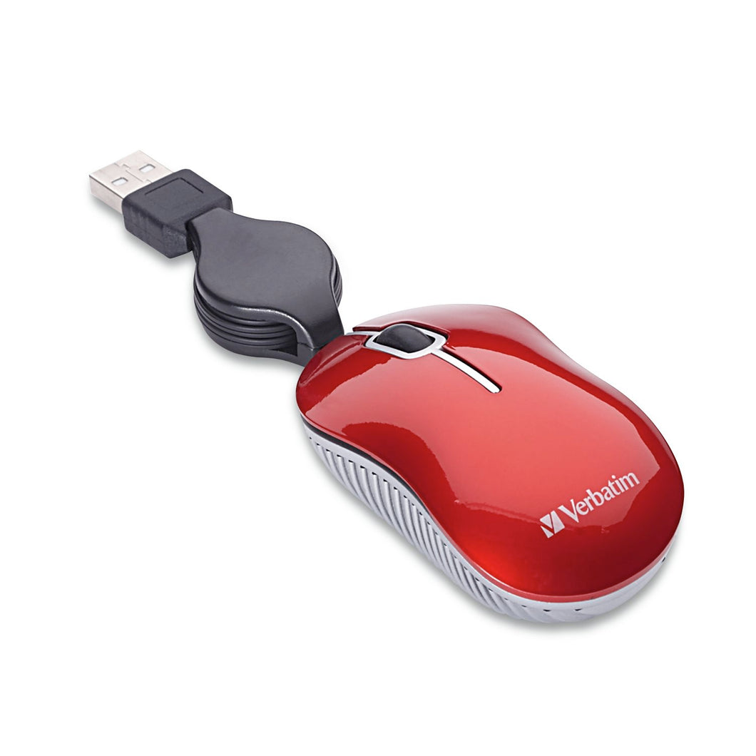 Mini Travel Mouse Red